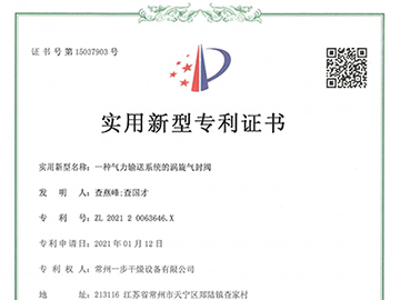 一种实力输送系统的涡旋气封阀